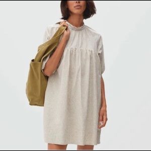 Everlane The Shirred Mini Dress: Sandstone Floral. Brand new